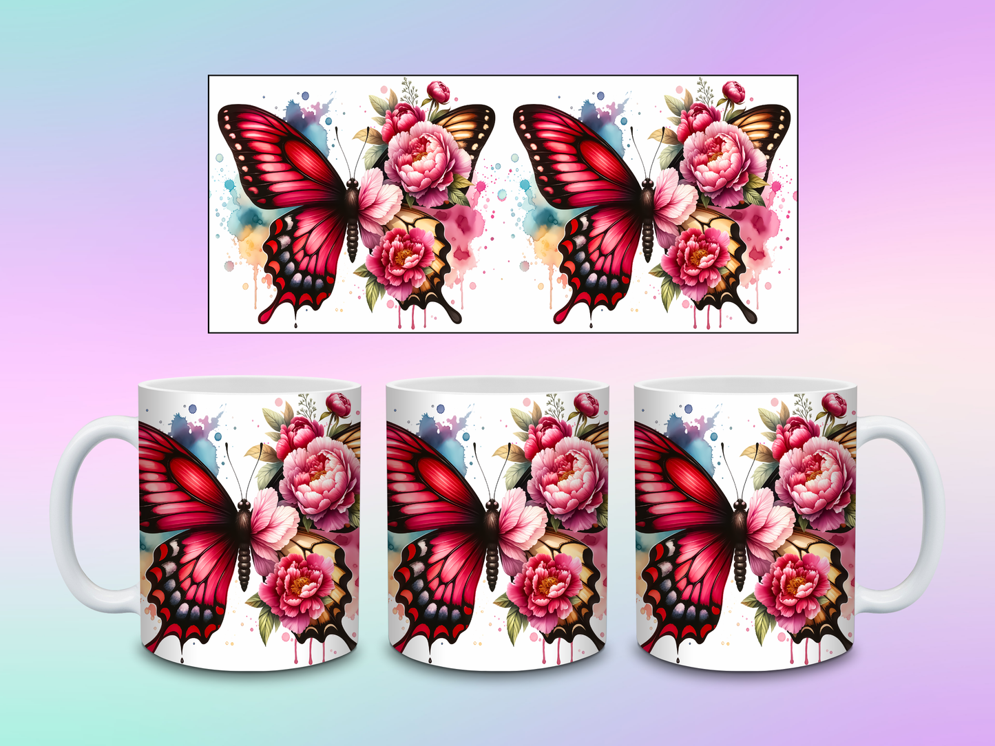 TAZAS DE MARIPOSAS