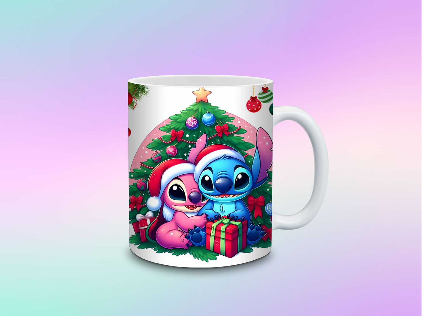 TAZAS DE STITCH NAVIDEÑAS