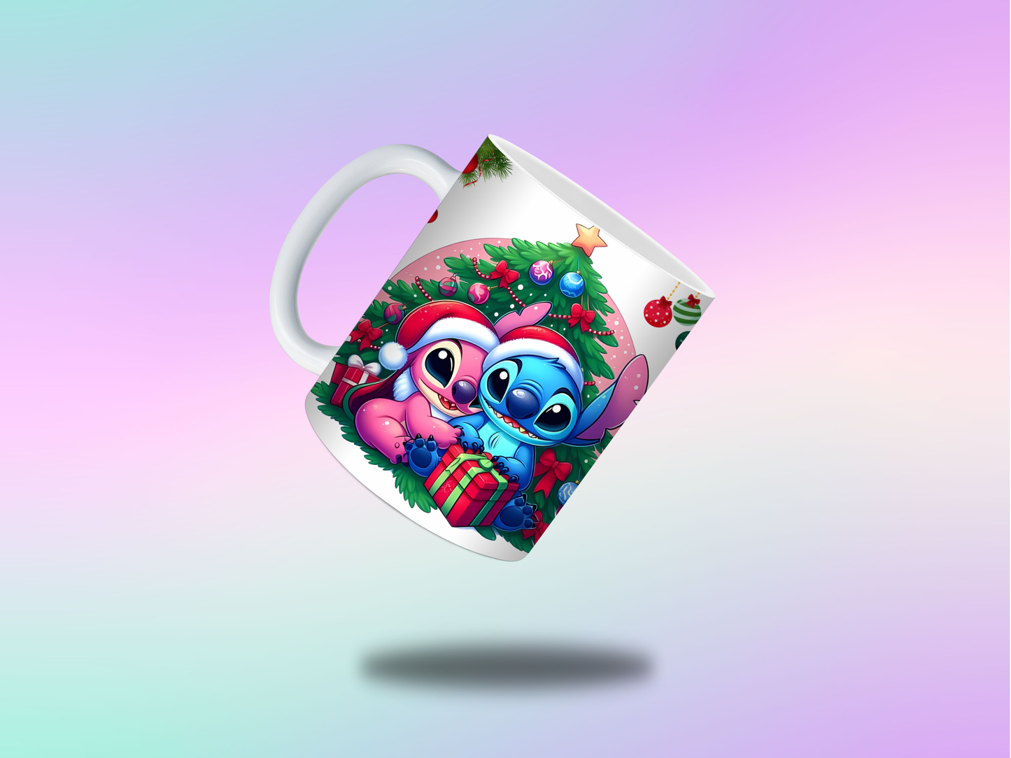 TAZAS DE STITCH NAVIDEÑAS