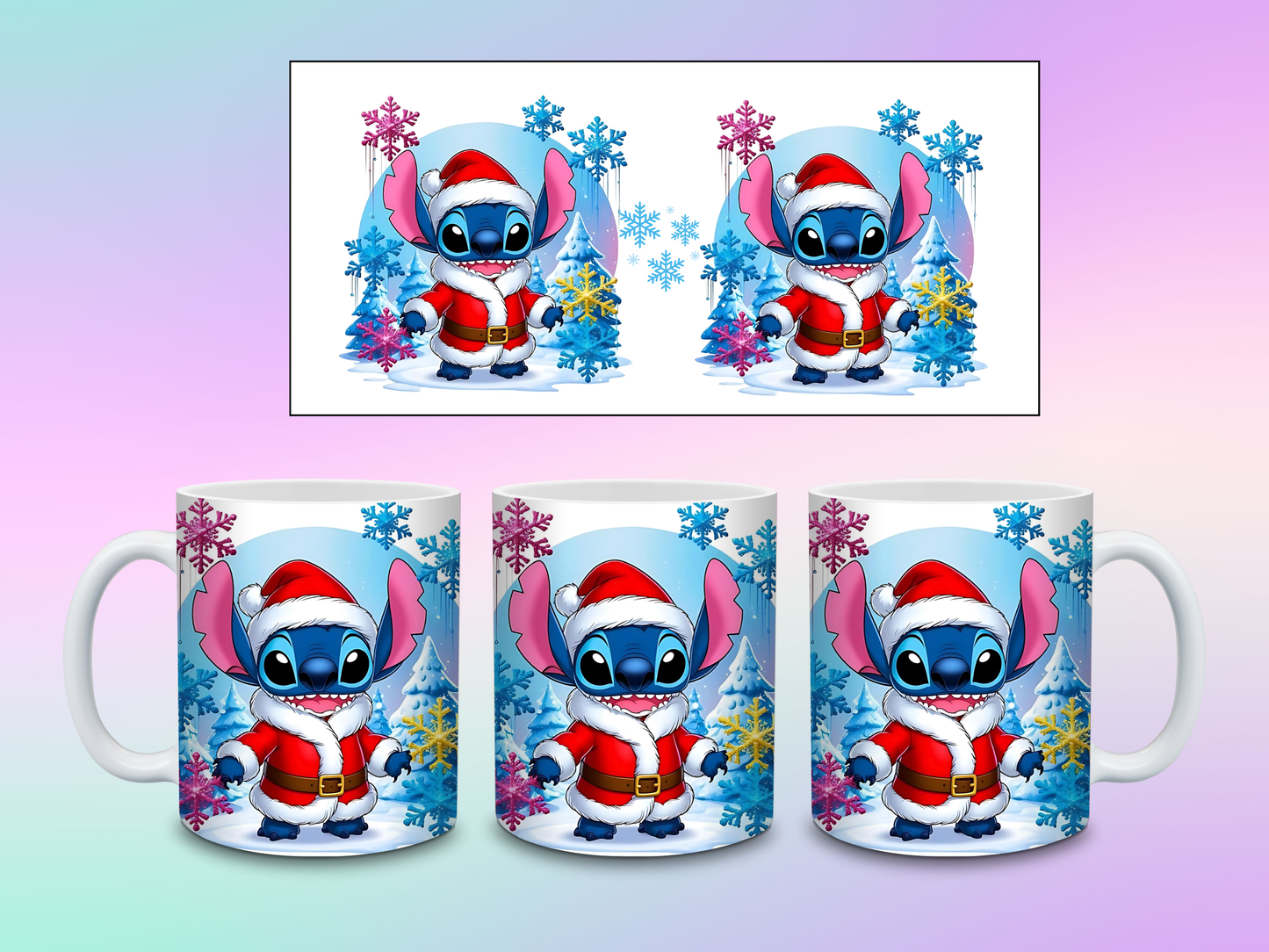 TAZAS DE STITCH NAVIDEÑAS