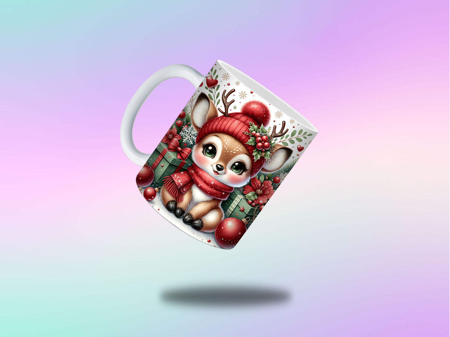 TAZAS DE RENO NAVIDEÑO