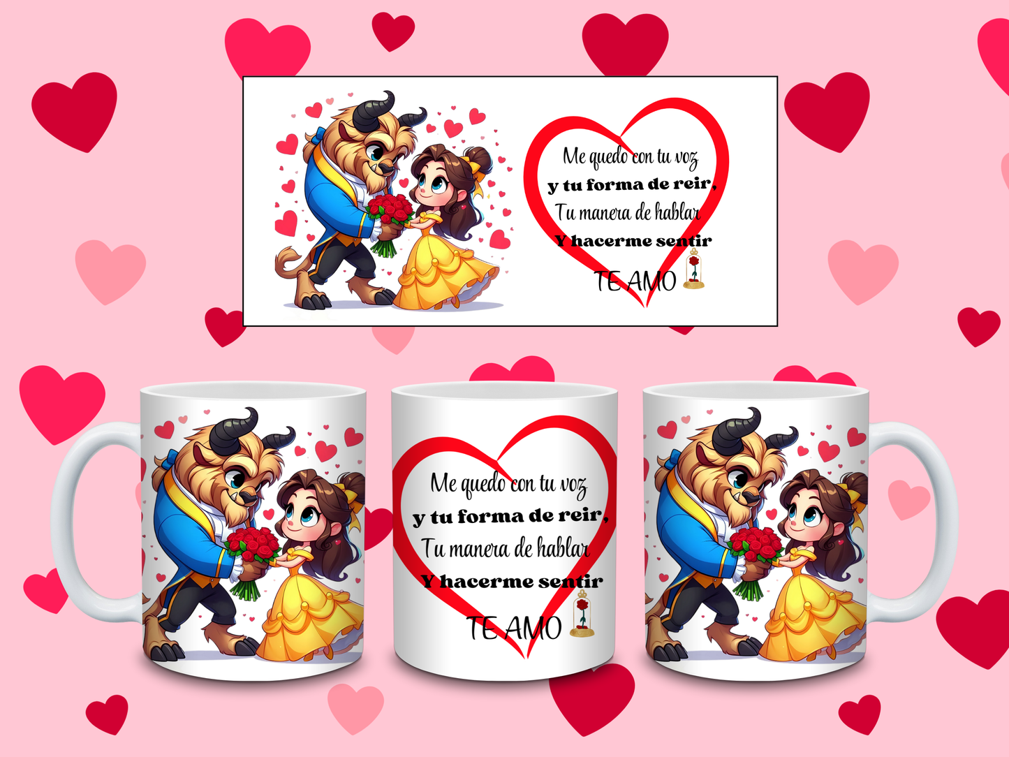 TAZAS DE LA BELLA Y LA BESTIA