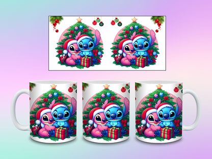 TAZAS DE STITCH NAVIDEÑAS
